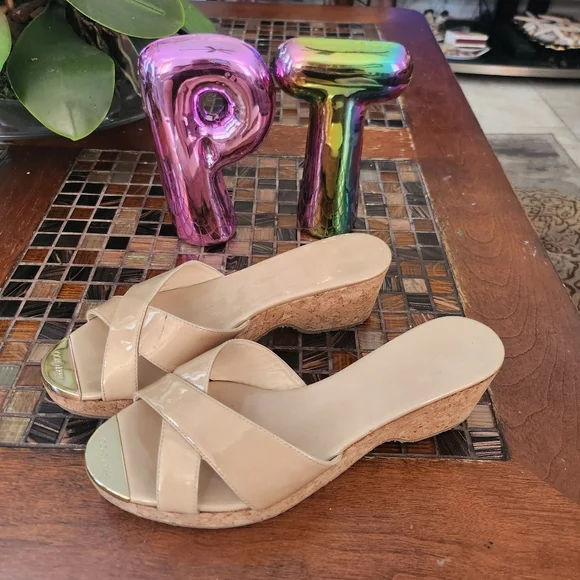 Jimmy Choo Panna patent leather slides size 39